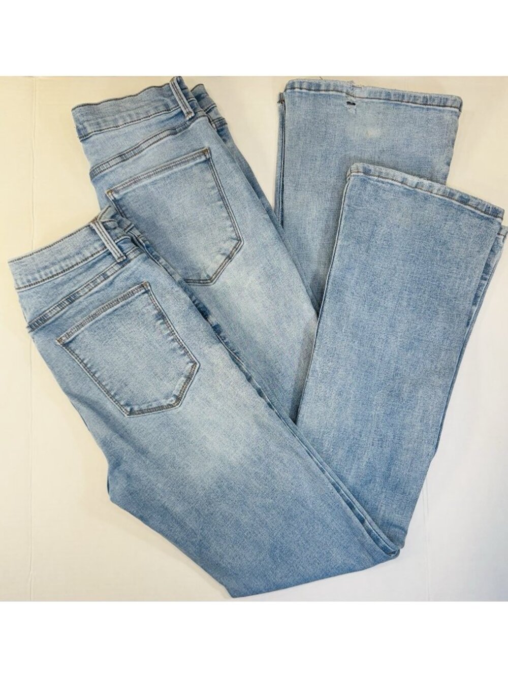 Simple Society Women Demi Rise BOOTCUT Stretchy Blue Jeans Size 7 28" Set of 2